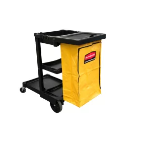   Rubbermaid úklidový/ údržbářský vozík, se 2 pevnými kolečky - černý