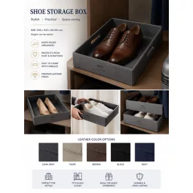 HOBBB Tejn koženkový box na čištění obuvi