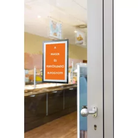   DURAFRAME MAGNETICKÝ INFO RÁMEČEK SE SAMOLEPICÍ ZADNÍ STRANOU, A4, STŘÍBRNÝ