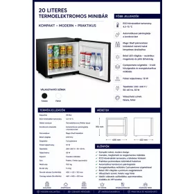 HOBBB Åbybro minibarová chladnička, 20 l