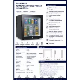 HOBBB Klitmøller minibarová chladnička, 30 l