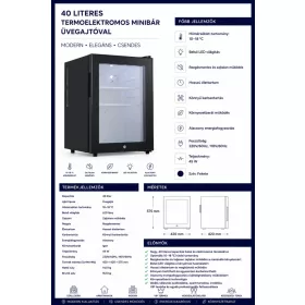 HOBBB Snedsted minibarová lednice, 40 l