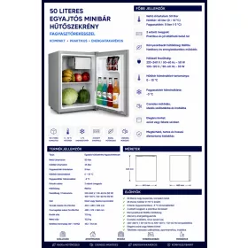 HOBBB Hasselager minibarová chladnička, 50 l