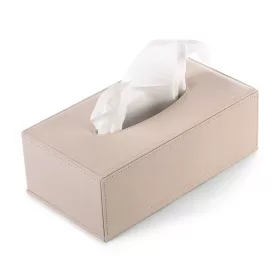   Kaba box na kapesníky obdélníkový, textil – natur, klasický, černá