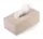 Kaba box na kapesníky obdélníkový, textil – natur, klasický, černá