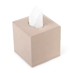   Manam box na kapesníky čtvercový, textil – přírodní, klasický, černý