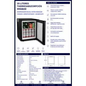 HOBBB Skæring minibarová lednice, 20 l
