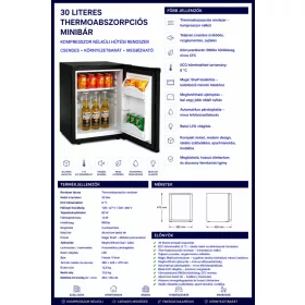 HOBBB Mårslet minibarová lednice, 30 l