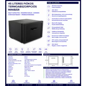 HOBBB Vivild minibarová chladnička, 45 l