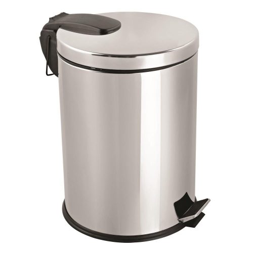 Nerezový pedálový koš, s vyjímatelným plastovým kbelíkem, 3L, lesklý