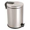 Nerezový pedálový koš, s tlumičem zavírání, 12L, lesklý