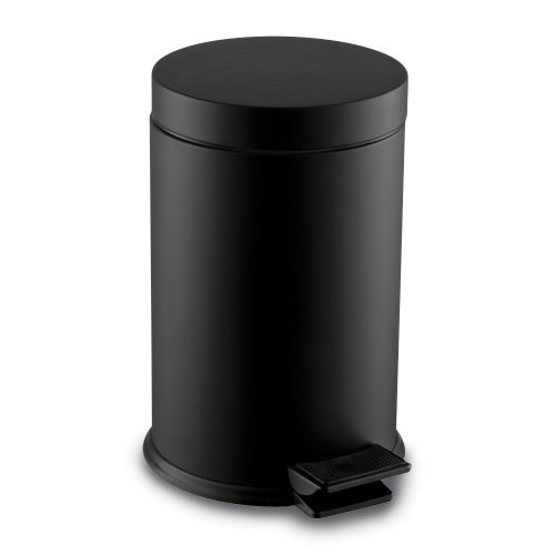 Nerezový pedálový koš, s vyjímatelným plastovým vědrem, 20L, černý