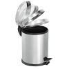 Nerezový pedálový koš, s tlumičem zavírání, 20L, lesklý