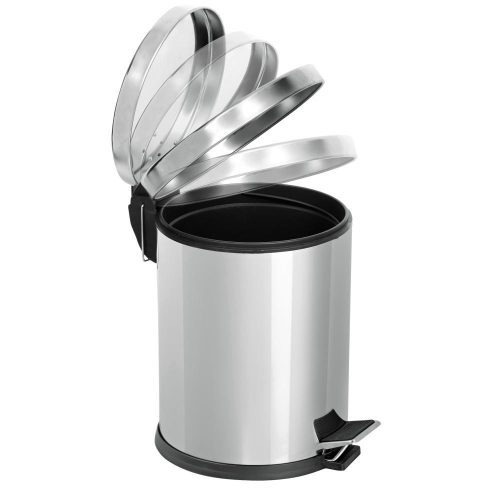Nerezový pedálový koš, s tlumičem zavírání, 20L, lesklý