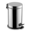 Nerezový pedálový koš, s tlumičem zavírání, 20L, lesklý