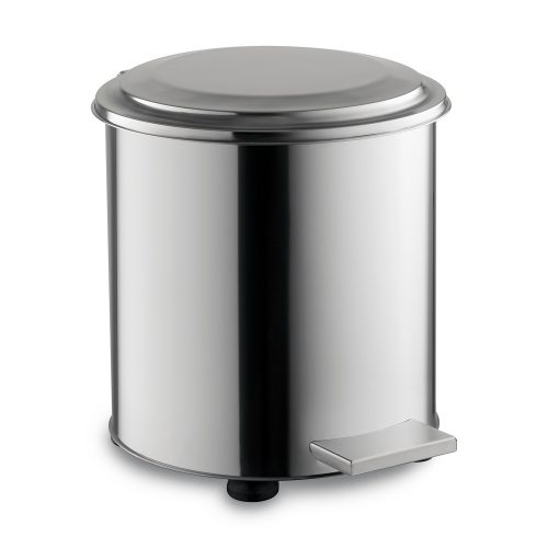 Nerezový průmyslový pedálový koš, 70 L, lesklý