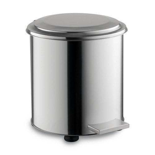 Nerezový průmyslový pedálový koš, 90 L, lesklý