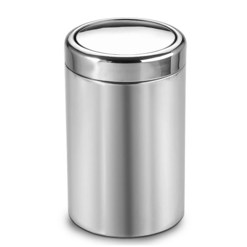 Nerezový odpadkový koš Henger s výklopným víkem 30L, lesklý