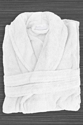 ROBE BÍLÉ FROTÉ L- VEL