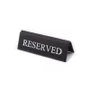 RESERVED cedulka „Rezervováno", černá koženka, s bílým nápisem, malá