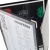 Bistro étlaptartó, 3 lapos, A4 méretű, kihajtható, bisztró