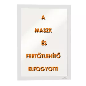   Duruframe mágneses info keret öntapadó hátlappal, A5, ezüst