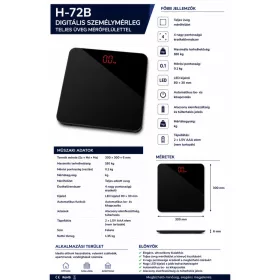 HOBBB Hede digitální koupelnová váha