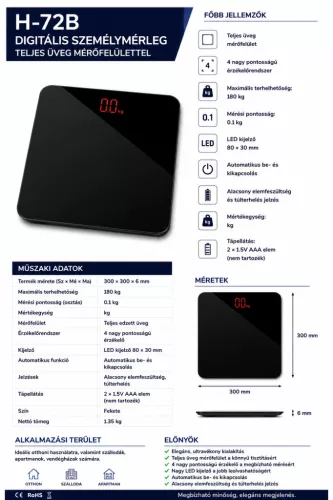 HOBBB Hede digitální koupelnová váha