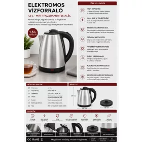 HOBBB Ribe rychlovarná konvice, 1,5 l