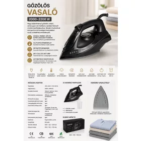 HOBBB Nivå napařovací žehlička, 2200 W