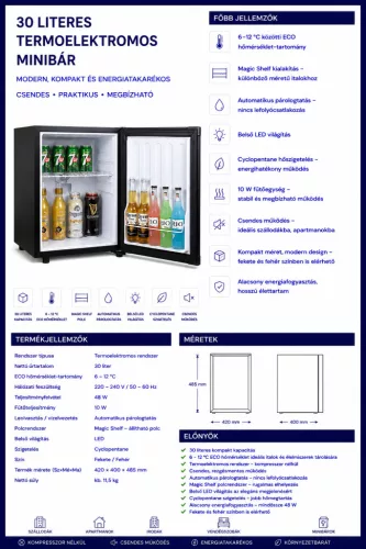HOBBB Hjortshøj minibarová chladnička, 30 l