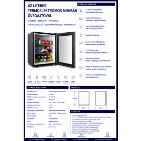 HOBBB Hornslet minibarová chladnička, 42 l