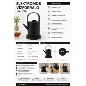Designer elektrická rychlovarná konvice – 1 l