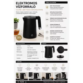 HOBBB Herning rychlovarná konvice, 1,0 l