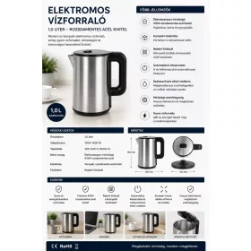 HOBBB Randers rychlovarná konvice, 1,0 l