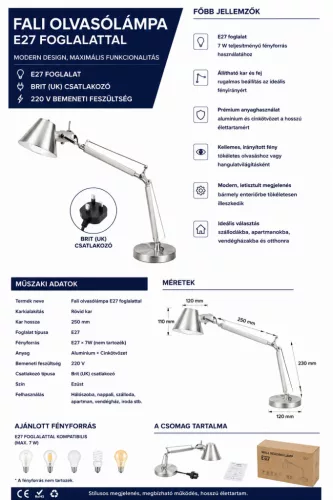 HOBBB Tåge stolní lampa