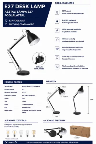 HOBBB Rim stolní lampa