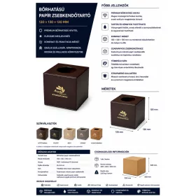 HOBBB Troense koženkový box na kosmetické kapesníky