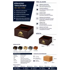 HOBBB Stoense koženkový box na kosmetické kapesníky
