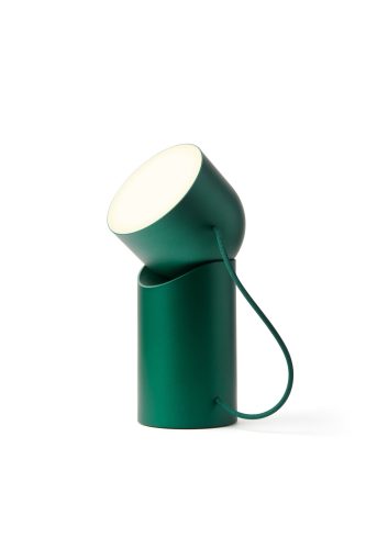 Přenosná led lampa Lexon Orbe s pohyblivou hlavou - tmavě zelená