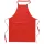 Bavlněná kuchyňská zástěra, červená – cena zahrnuje i potisk logem
