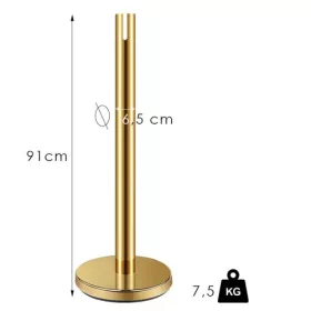 Zlatý zahrazovací sloupek, 2.4m, bez pásky (NOA)