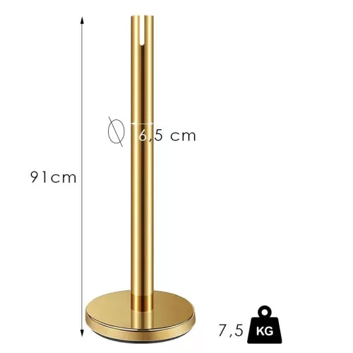 Zlatý zahrazovací sloupek, 2.4m, bez pásky (NOA)