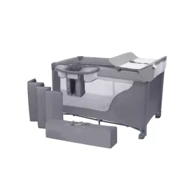   RicoKids skládací Cestovní postýlka s matrací, 125x65x78cm, 15kg - Světle šedá