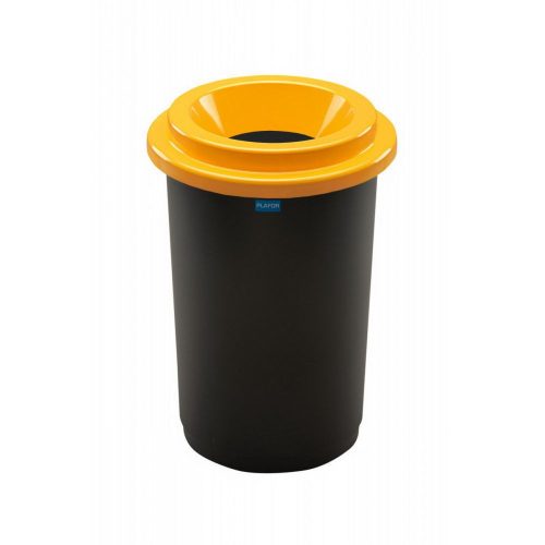 Plafor ECO kruhový, válcový odpadkový koš 50L černo/žlutý