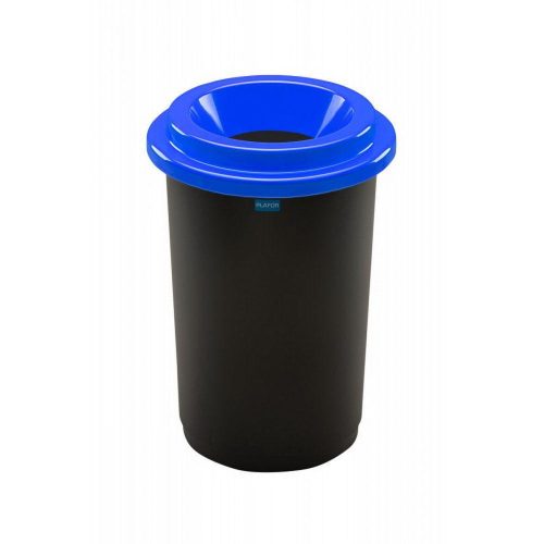 Plafor ECO kulatý, válcový odpadkový koš 50L černo/modrý