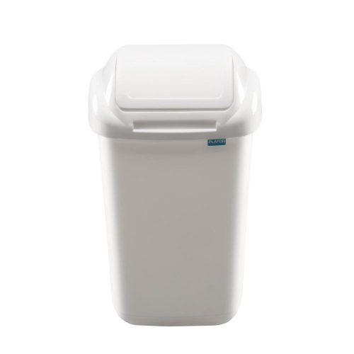 Popelnice Plafor s pružinovým výklopným víkem 50L bílá