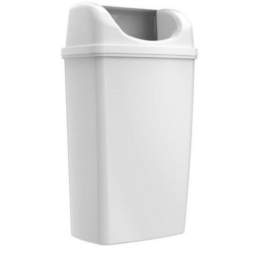 Plastový nástěnný odpadkový koš bílý 50L