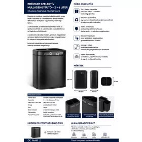   HOBBB Orø odpadkový koš na tříděný odpad do pokoje pro hosty, 12 l