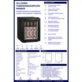 HOBBB Lystrup minibarová lednice, 20 l